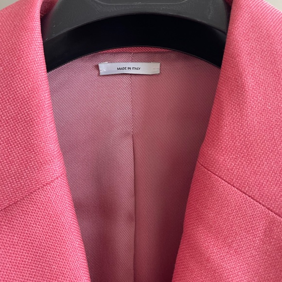 ST. JOHN  Italy Silk And Wool Blend Notch Collar Jacket With Pockets and PANTS - Picture 9 of 13